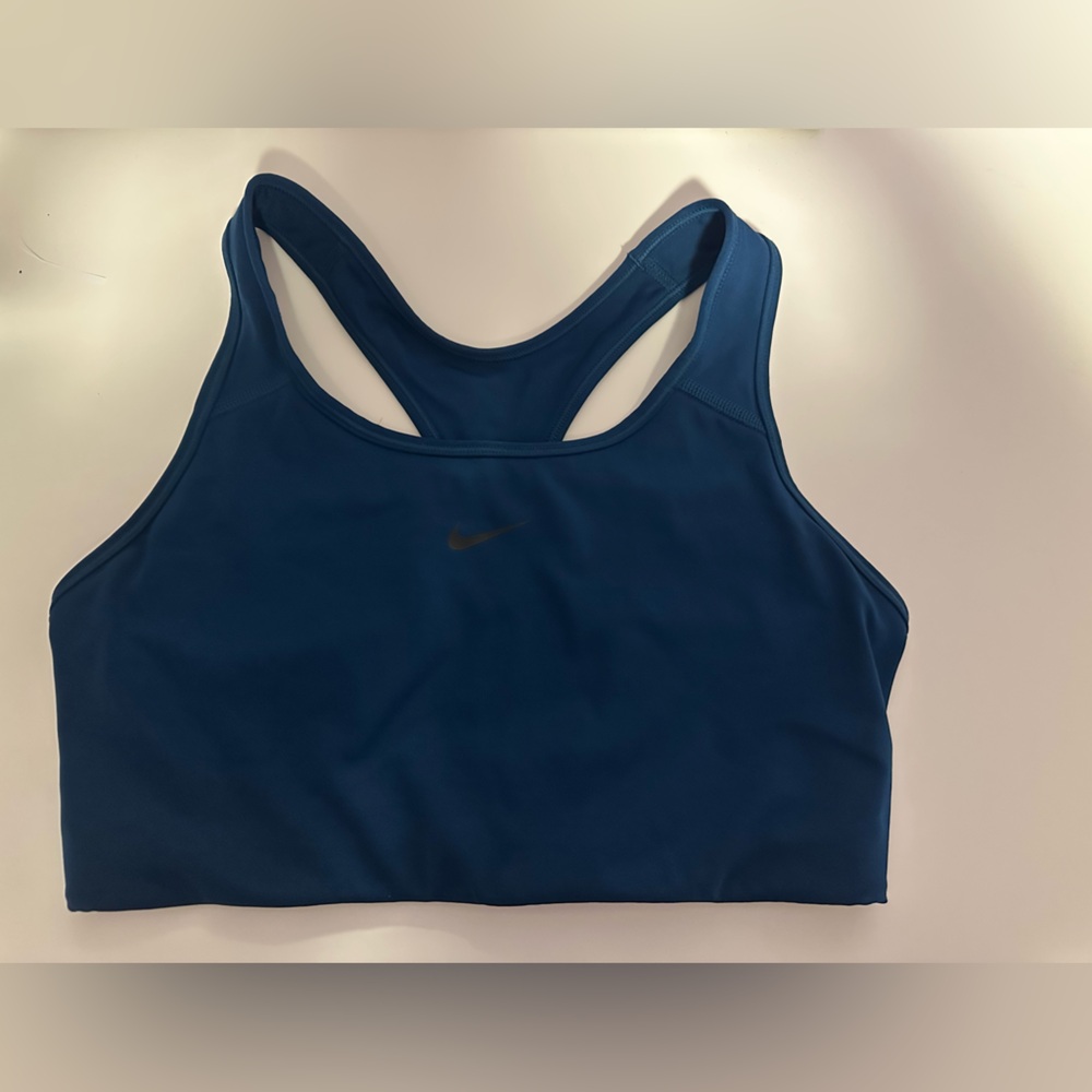 Nike - Women's Blue Sports Bra (Black Checkmark Logo)